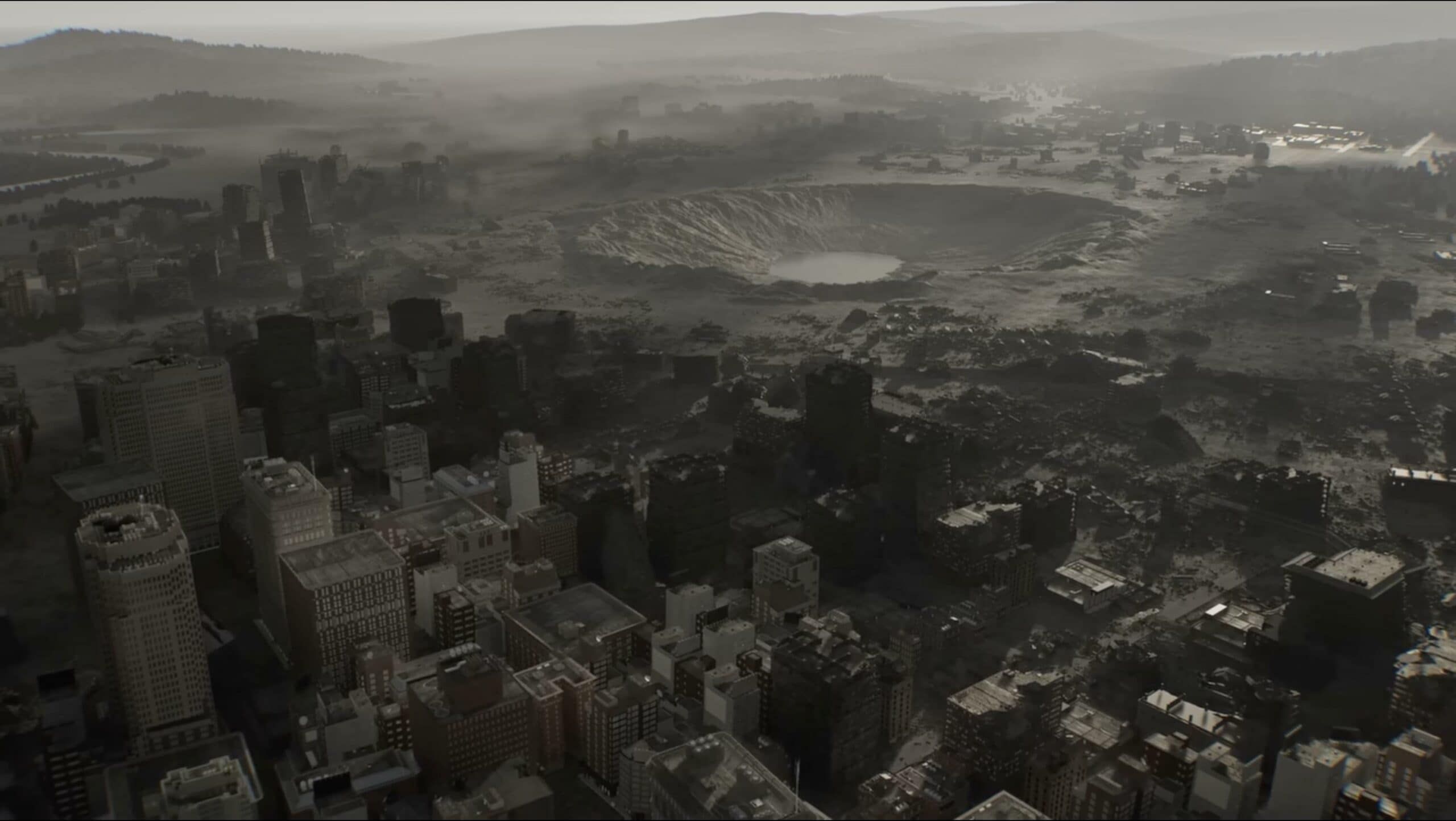 Raccoon City vue de haut