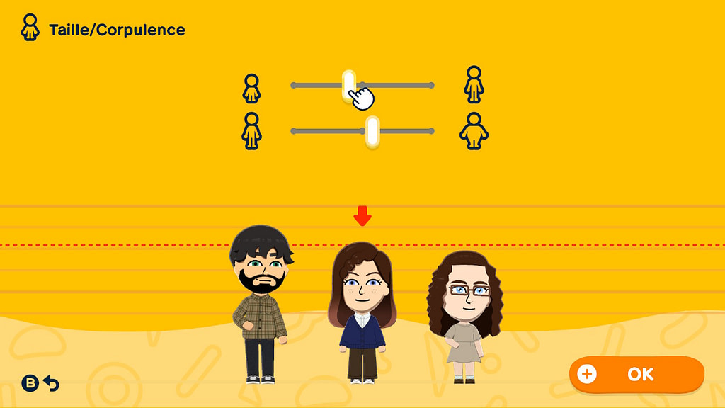 Tomodachi Life : Une vie de rêve - Editeur de tailles