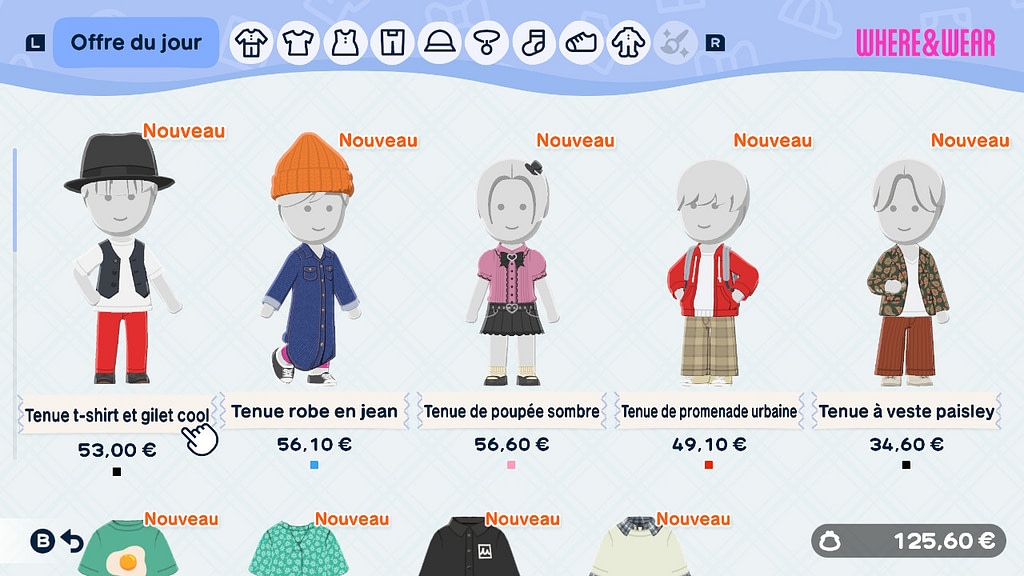 Tomodachi Life : Une vie de rêve - Magasin de vêtements