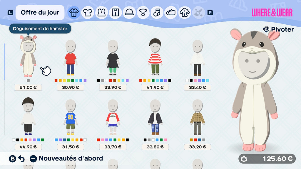 Tomodachi Life : Une vie de rêve - Créateur de tenue