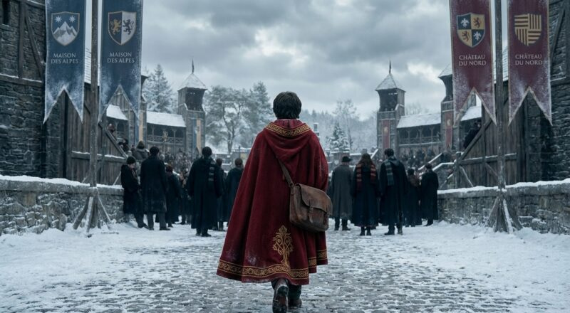 Harry Potter qui marche de dos